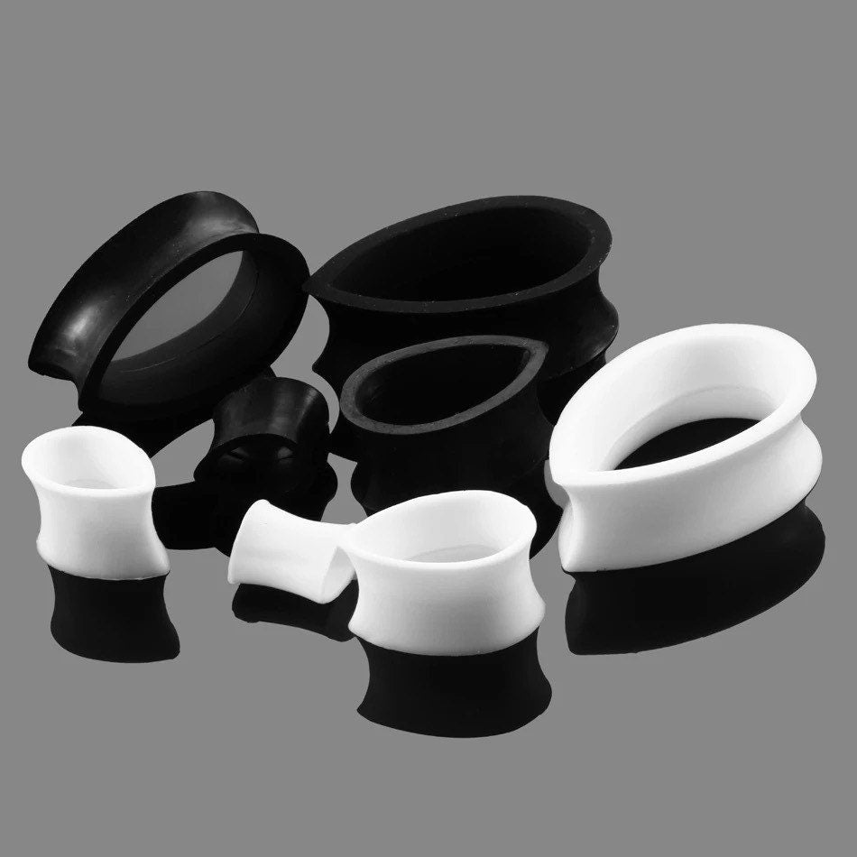 Silicone Teardrop Ear Tunnels| Flexible Soft Plugs - DustyJewelz