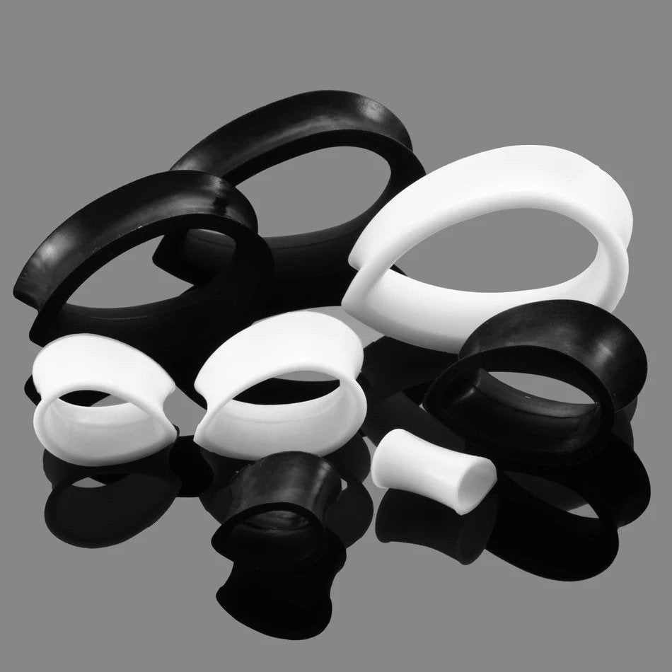 Silicone Teardrop Ear Tunnels| Flexible Soft Plugs - DustyJewelz