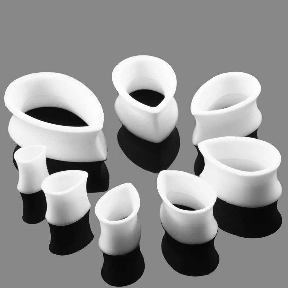 Silicone Teardrop Ear Tunnels| Flexible Soft Plugs - DustyJewelz
