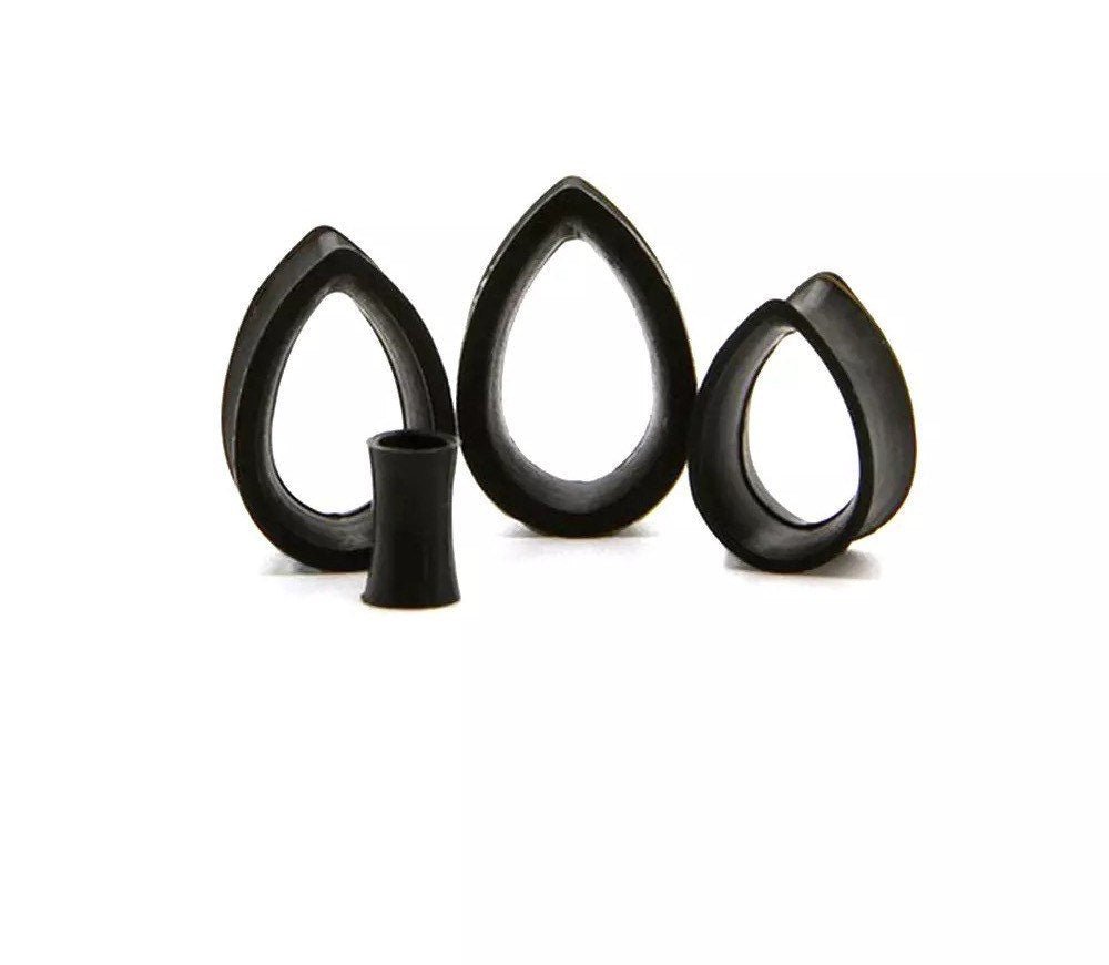 Silicone Teardrop Ear Tunnels| Flexible Soft Plugs - DustyJewelz