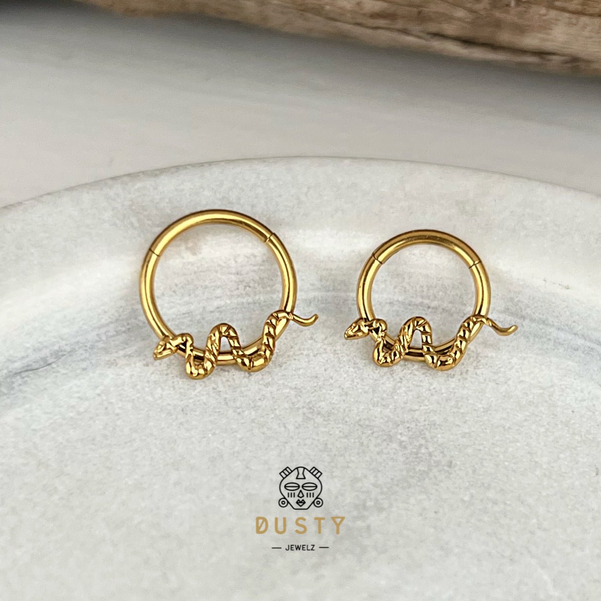 Snake Clicker | Hinged Septum Ring - DustyJewelz