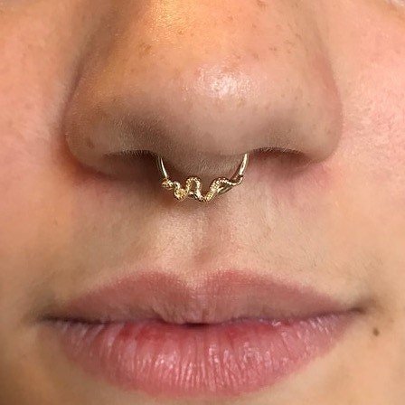Snake Clicker | Hinged Septum Ring - DustyJewelz