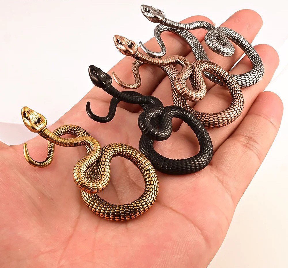 Snake Curl Ear Weights | Lobe Hanger - DustyJewelz