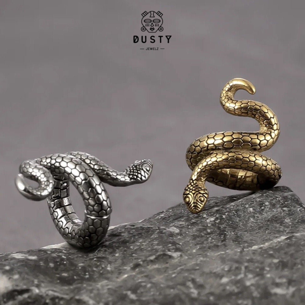 Snake Lobe Cuffs Ear Crawler - DustyJewelz