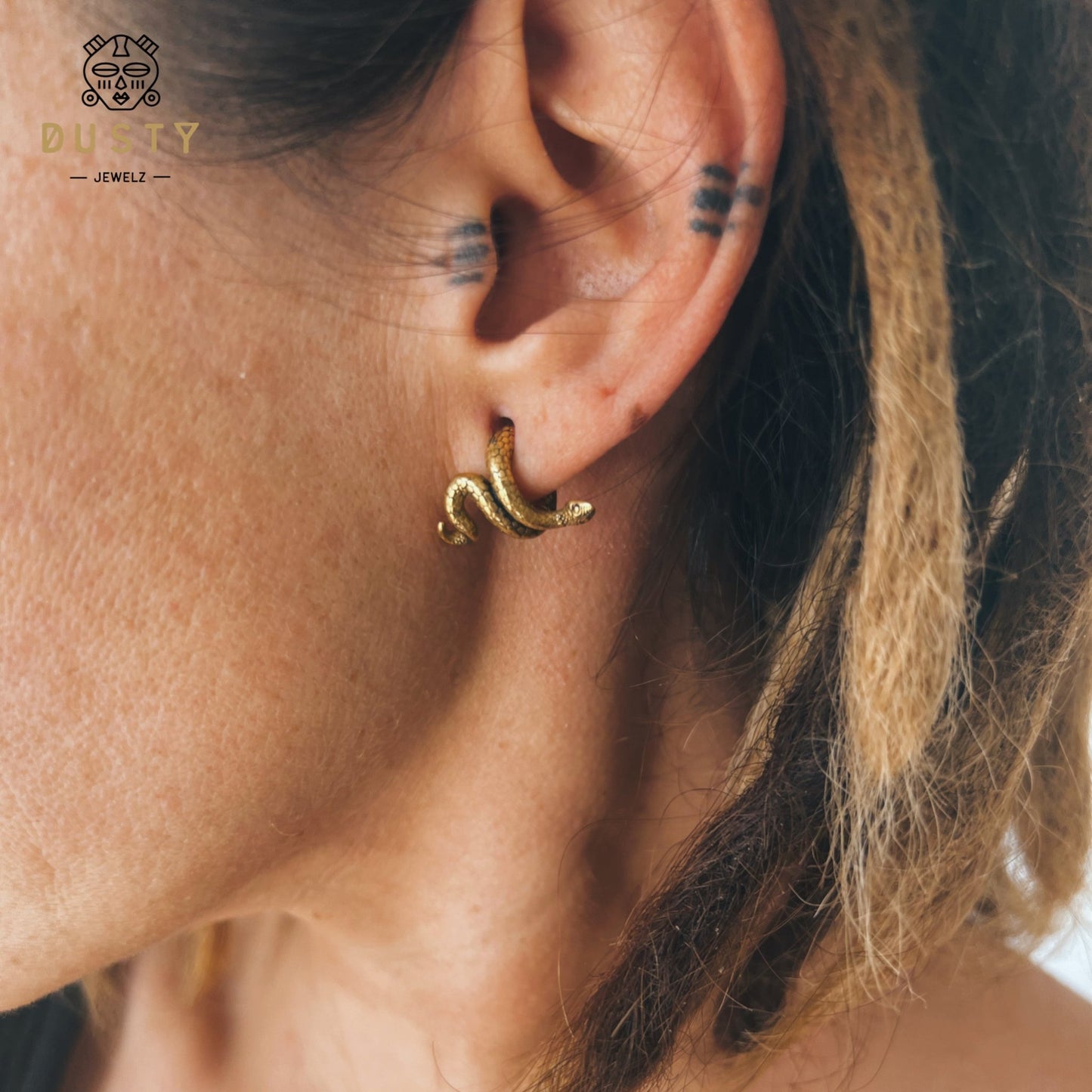 Snake Lobe Cuffs Ear Crawler - DustyJewelz