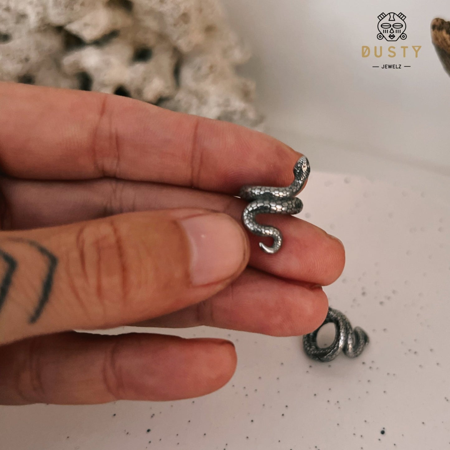 Snake Lobe Cuffs Ear Crawler - DustyJewelz