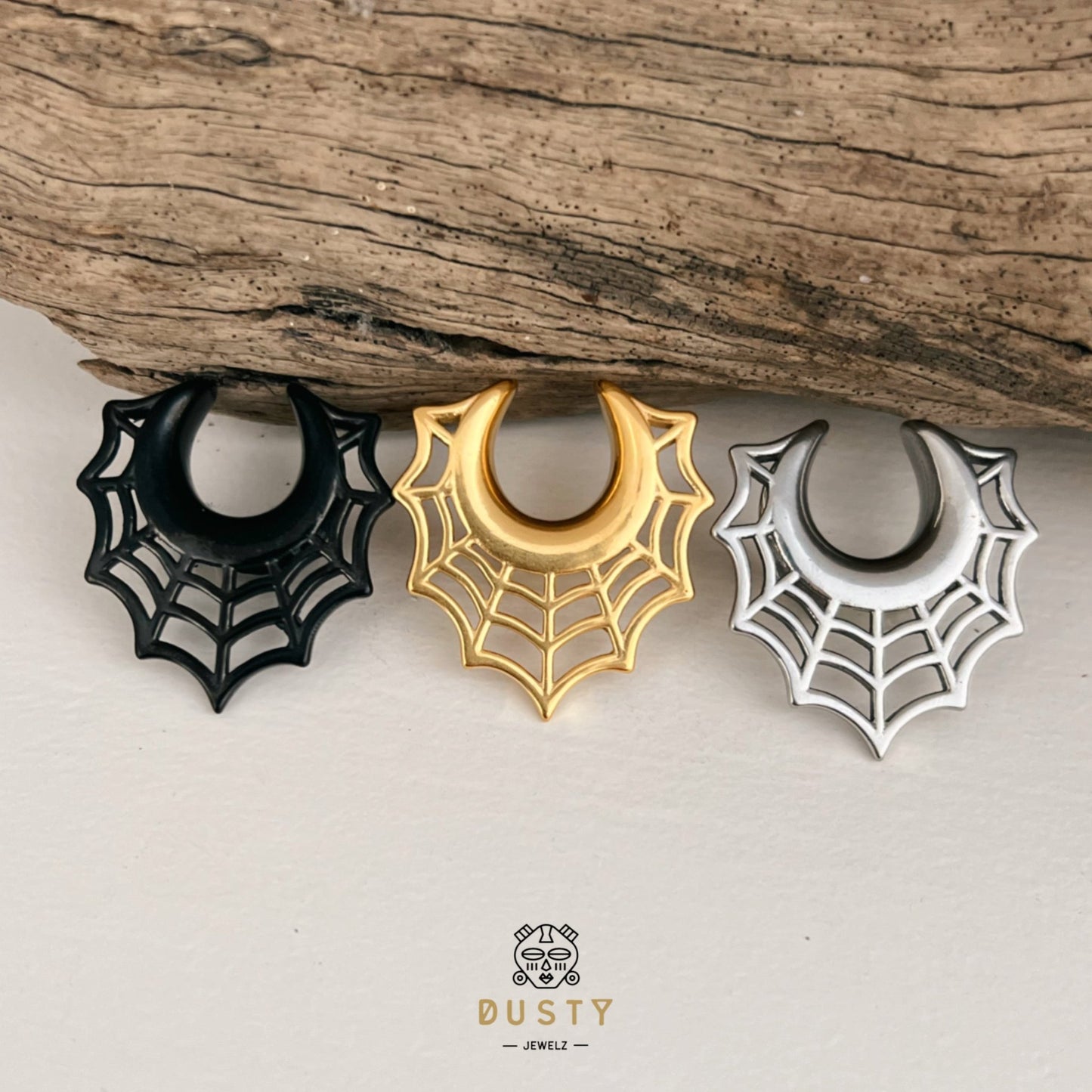 Spider Web Saddle Plugs | Steel Spreader Hangers - DustyJewelz