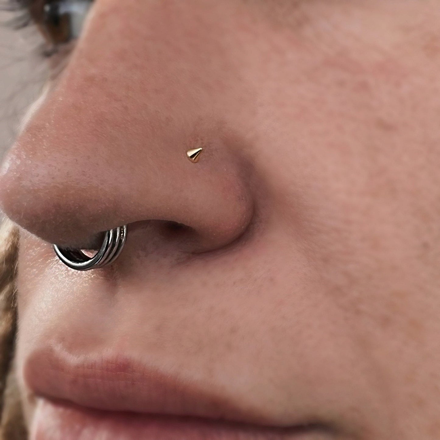 Spike Nose Stud | Nostril Piercing - DustyJewelz