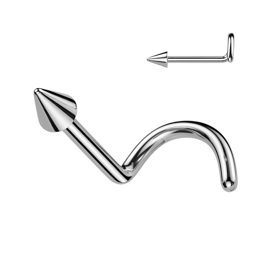 Spike Nose Stud | Nostril Piercing - DustyJewelz