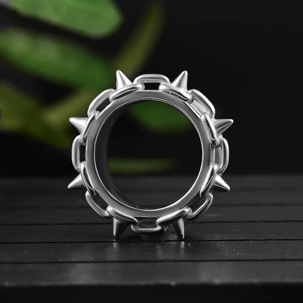 Spike Rimmed Ear Tunnels | Stainless Steel Double Flare - DustyJewelz