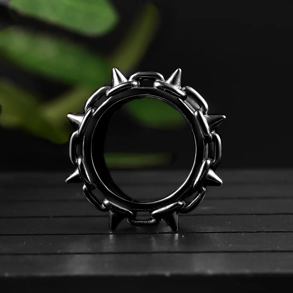 Spike Rimmed Ear Tunnels | Stainless Steel Double Flare - DustyJewelz