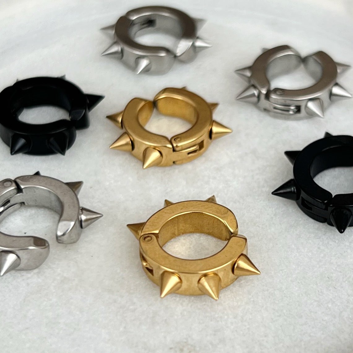 Spiked Ear Cuffs | Spike Clip Earrings - DustyJewelz