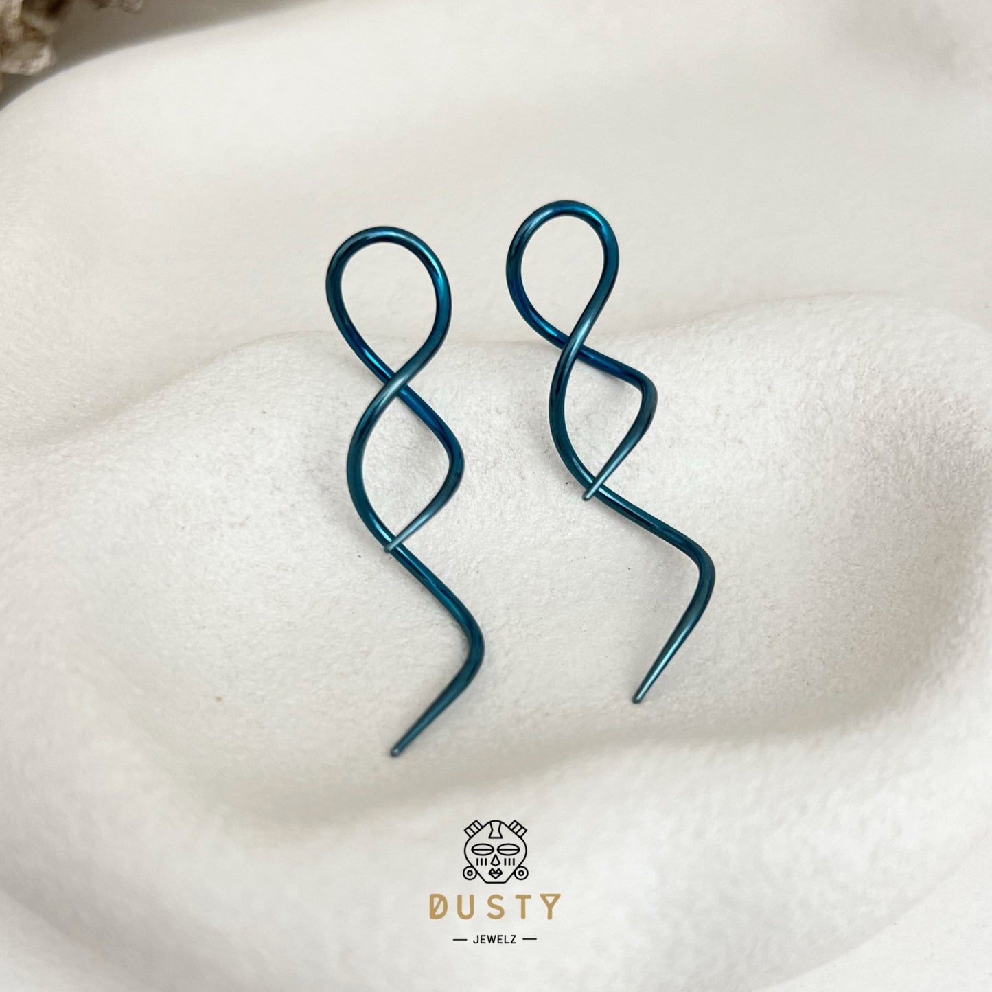 Spiral Twist Tapers | Snake Curl Lobe Hangers - DustyJewelz
