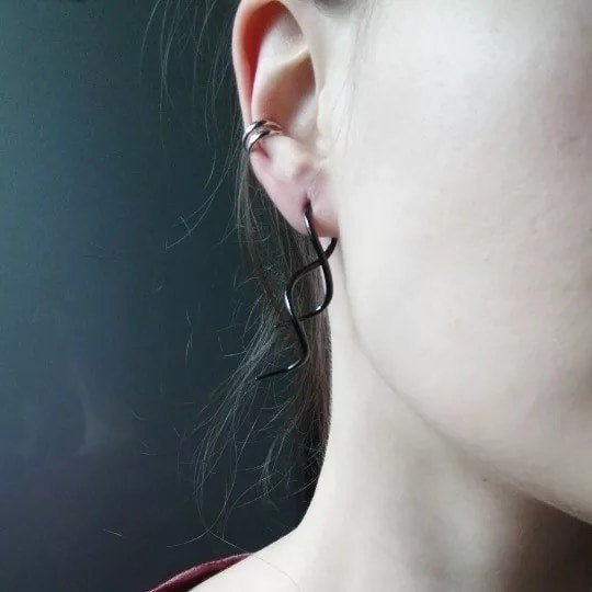 Spiral Twist Tapers | Snake Curl Lobe Hangers - DustyJewelz