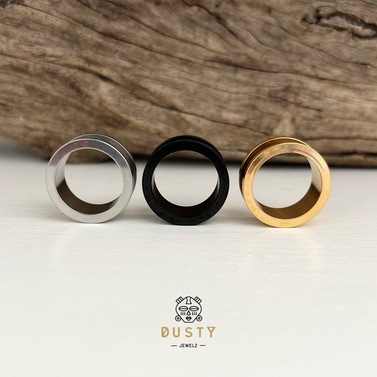 Stainless Steel Tunnels | Double Flare | Screw Back Externally Threaded | Bundle - DustyJewelz