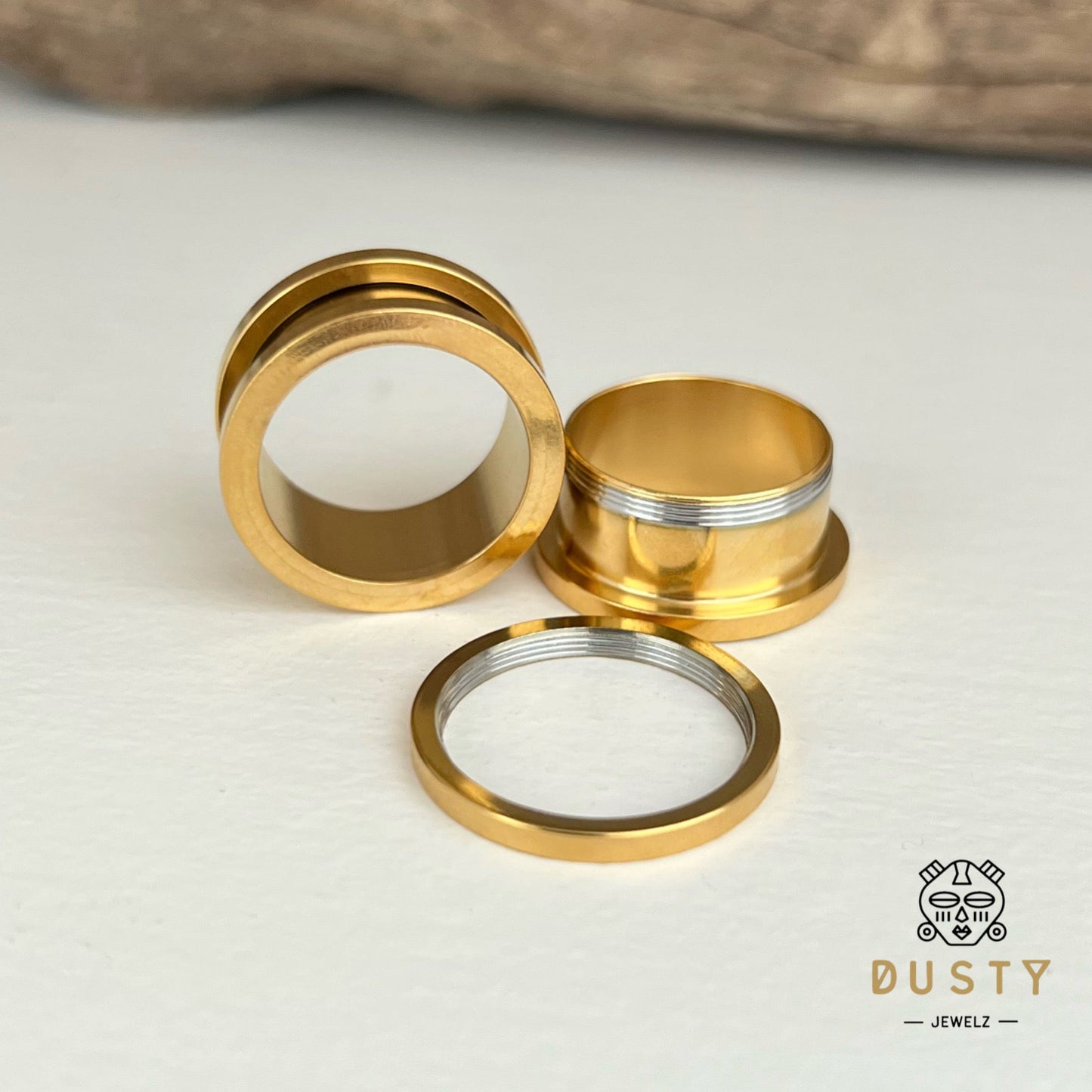 Stainless Steel Tunnels | Double Flare | Screw Back Externally Threaded | Bundle - DustyJewelz