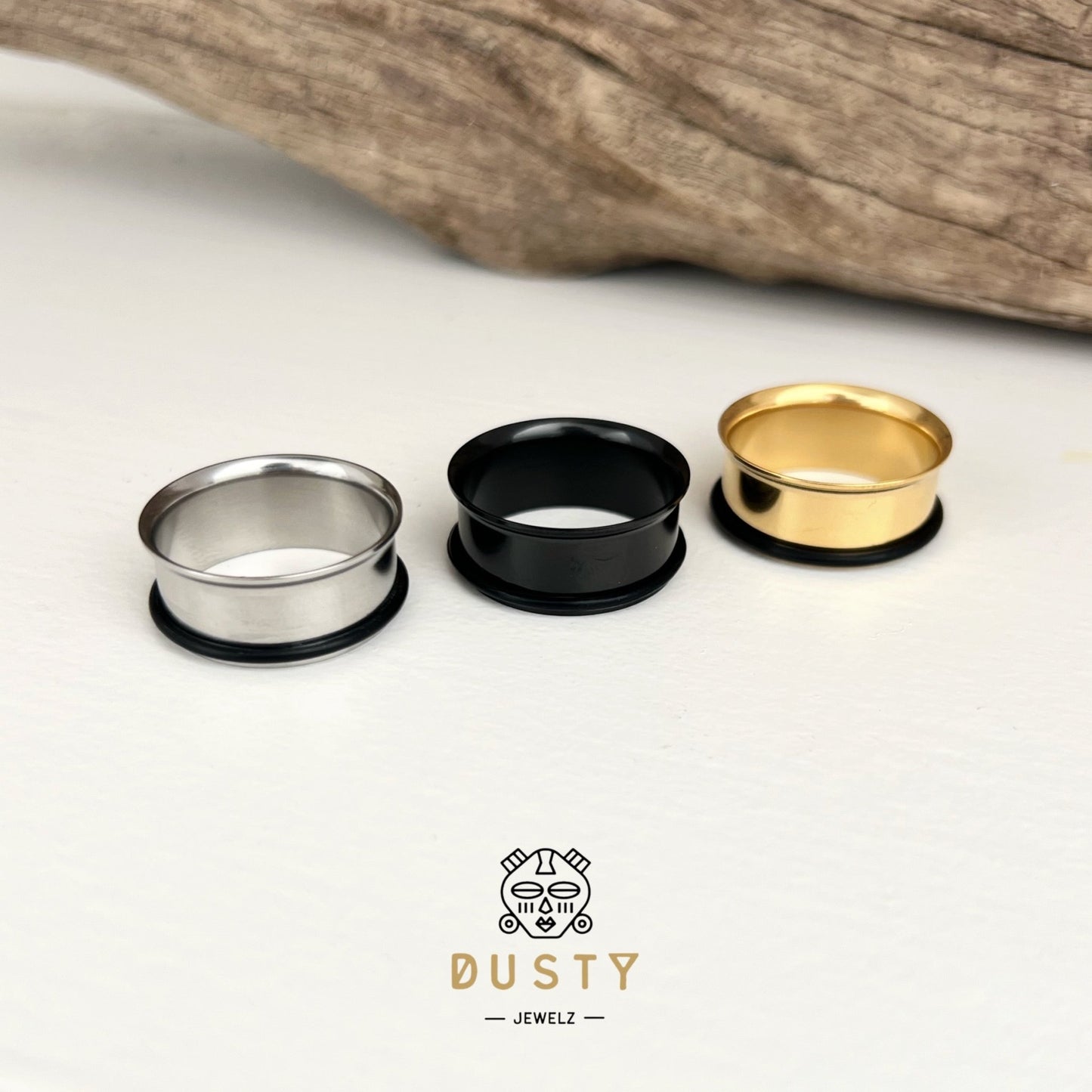 Stainless Steel Tunnels | Single Flare | Rubber-O Ring | Bundle - DustyJewelz