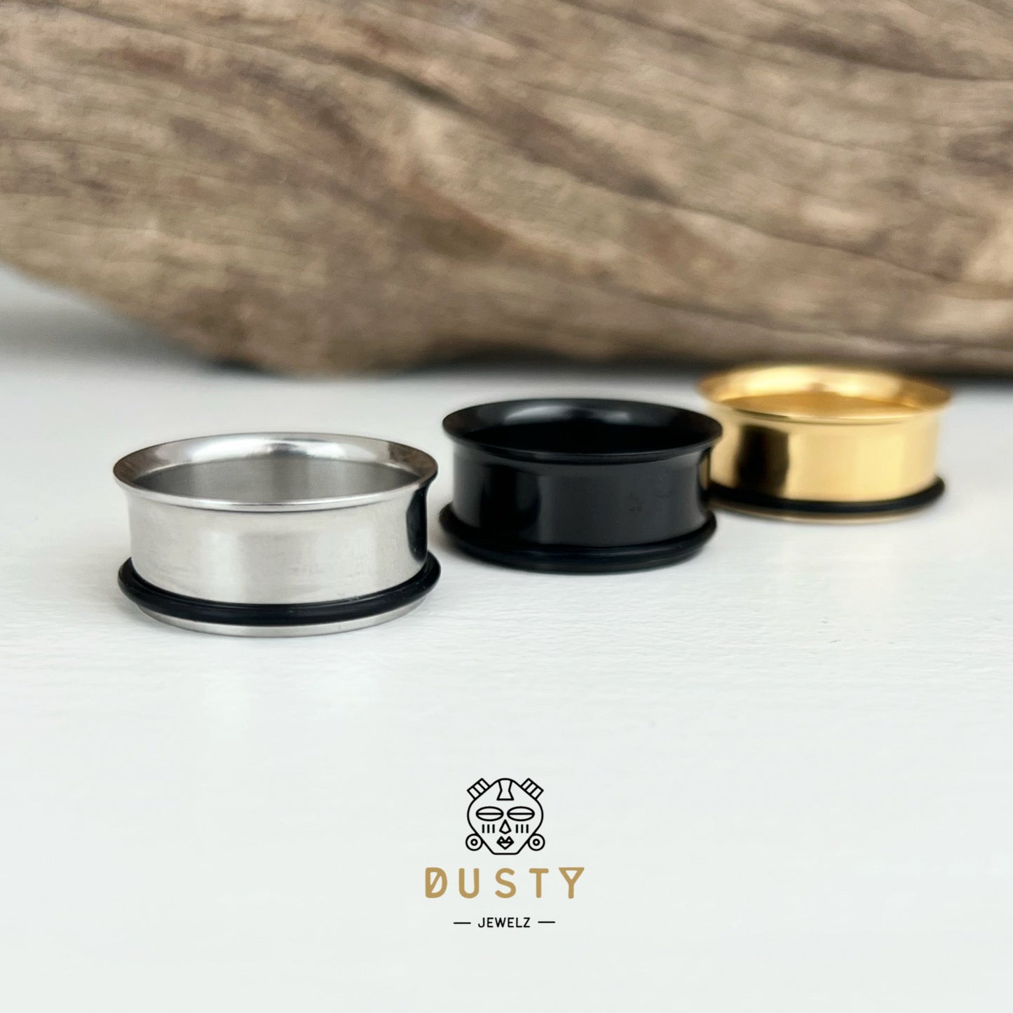 Stainless Steel Tunnels | Single Flare | Rubber-O Ring | Bundle - DustyJewelz