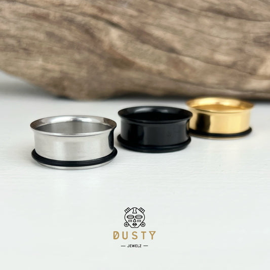 Stainless Steel Tunnels | Single Flare | Rubber-O Ring | Bundle - DustyJewelz