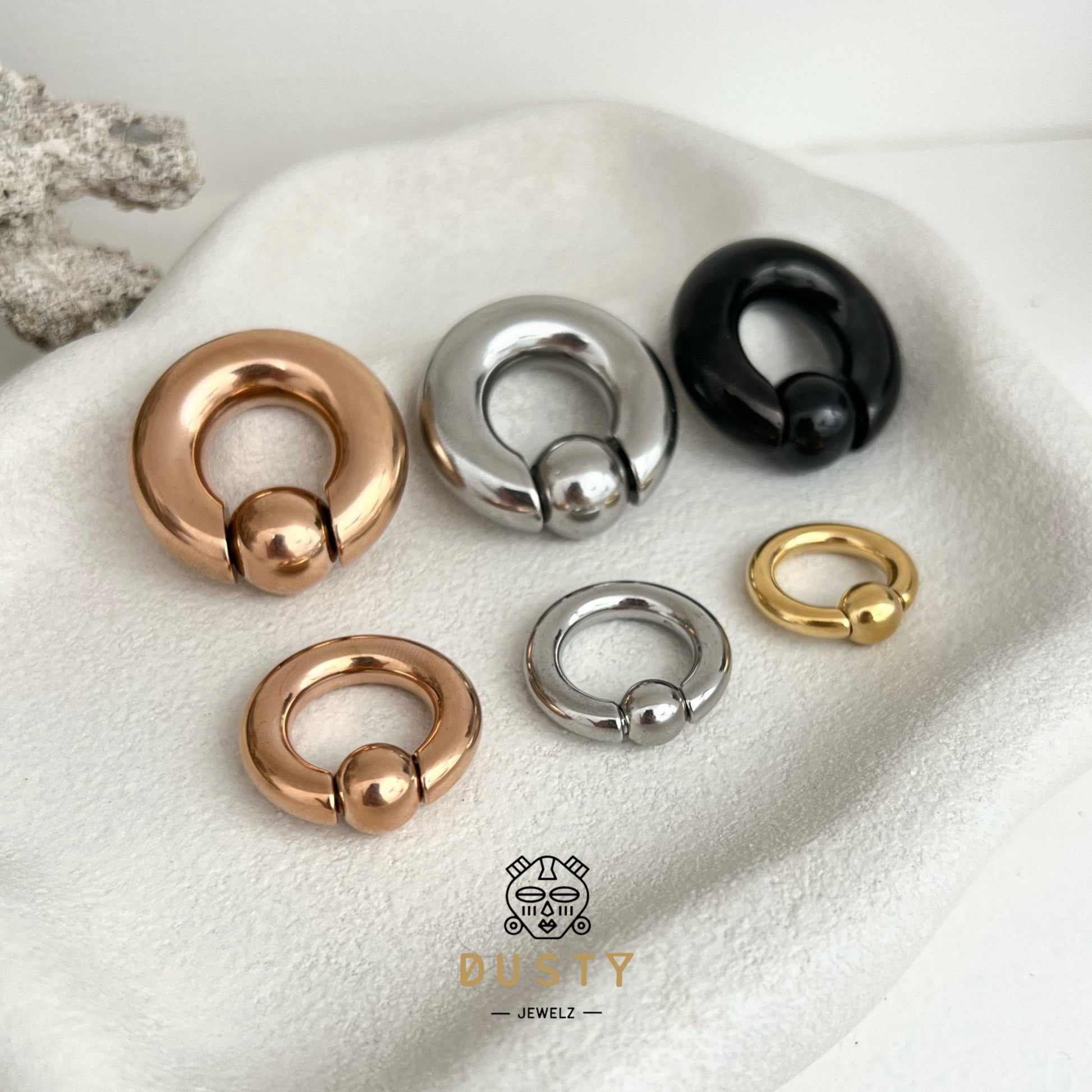 Steel Spring Loaded Ball Closure Ring | BCR Piercing Rings | CBR - DustyJewelz