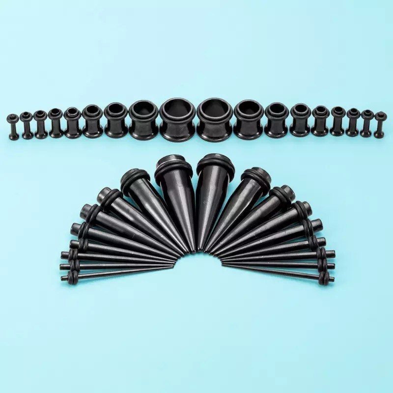 Surgical Steel Taper & Single Flare Tunnel Kit | 36 Pieces - DustyJewelz