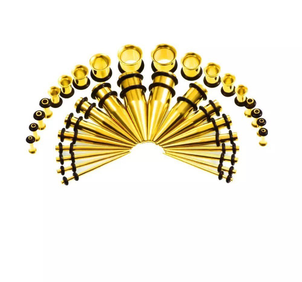 Surgical Steel Taper & Single Flare Tunnel Kit | 36 Pieces - DustyJewelz