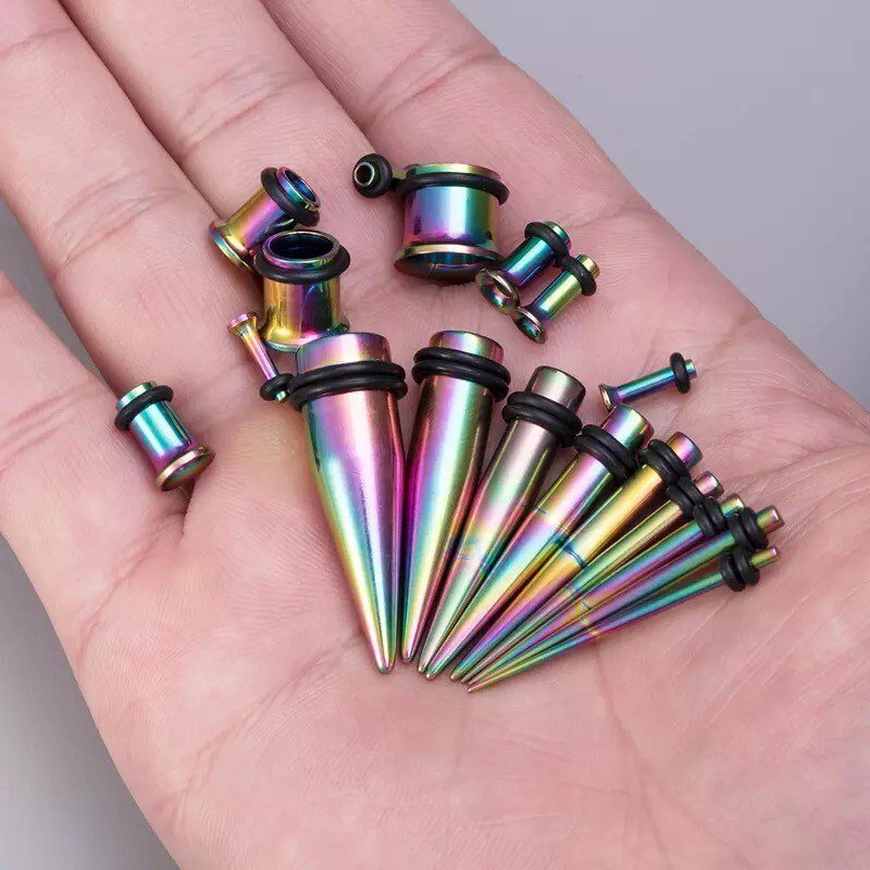 Surgical Steel Taper & Single Flare Tunnel Kit | 36 Pieces - DustyJewelz