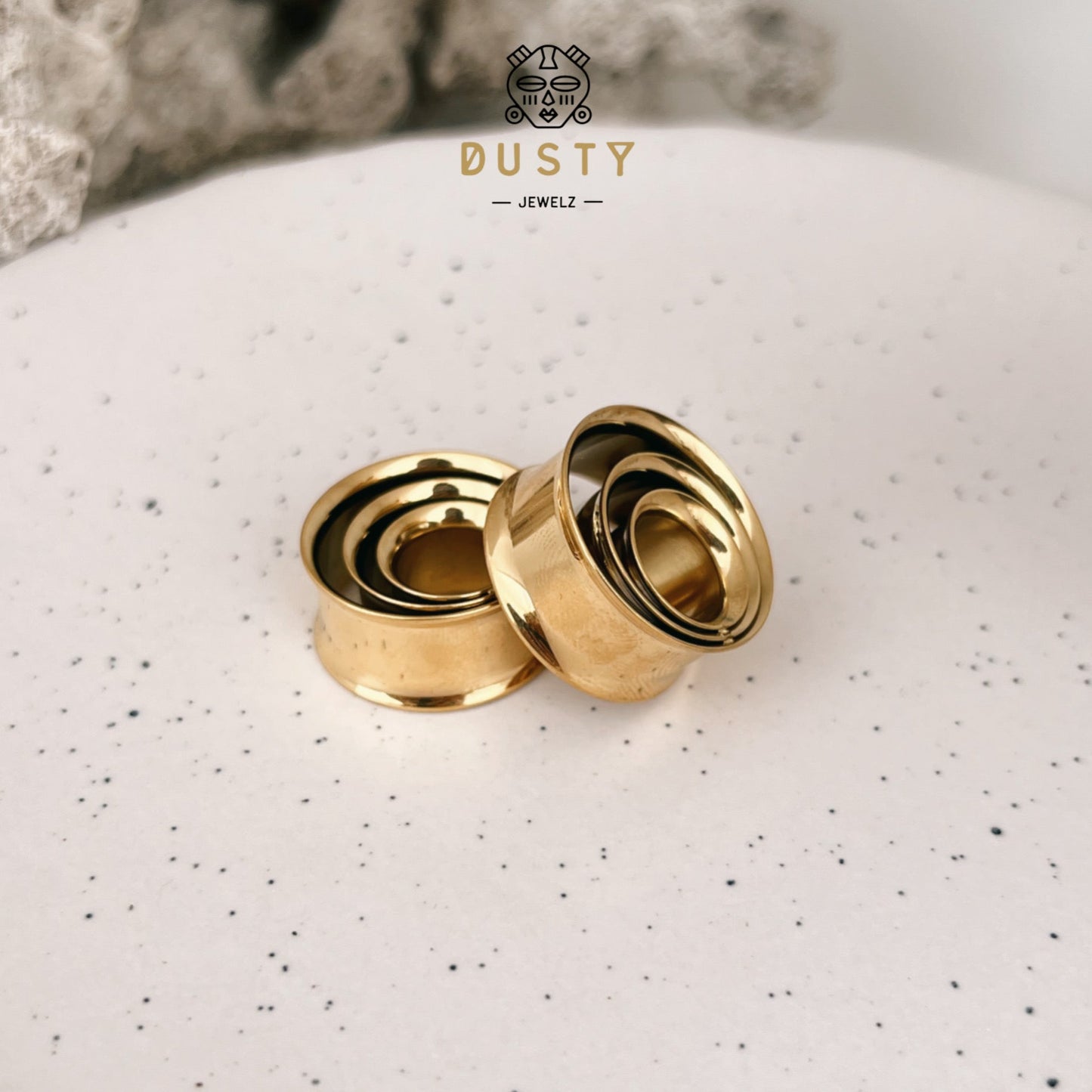 Swirl Ear Tunnels | Spiral Multi Layered Steel Plugs - DustyJewelz