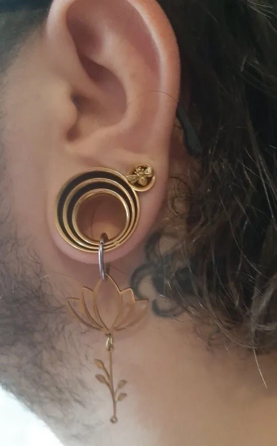 Swirl Ear Tunnels | Spiral Multi Layered Steel Plugs - DustyJewelz