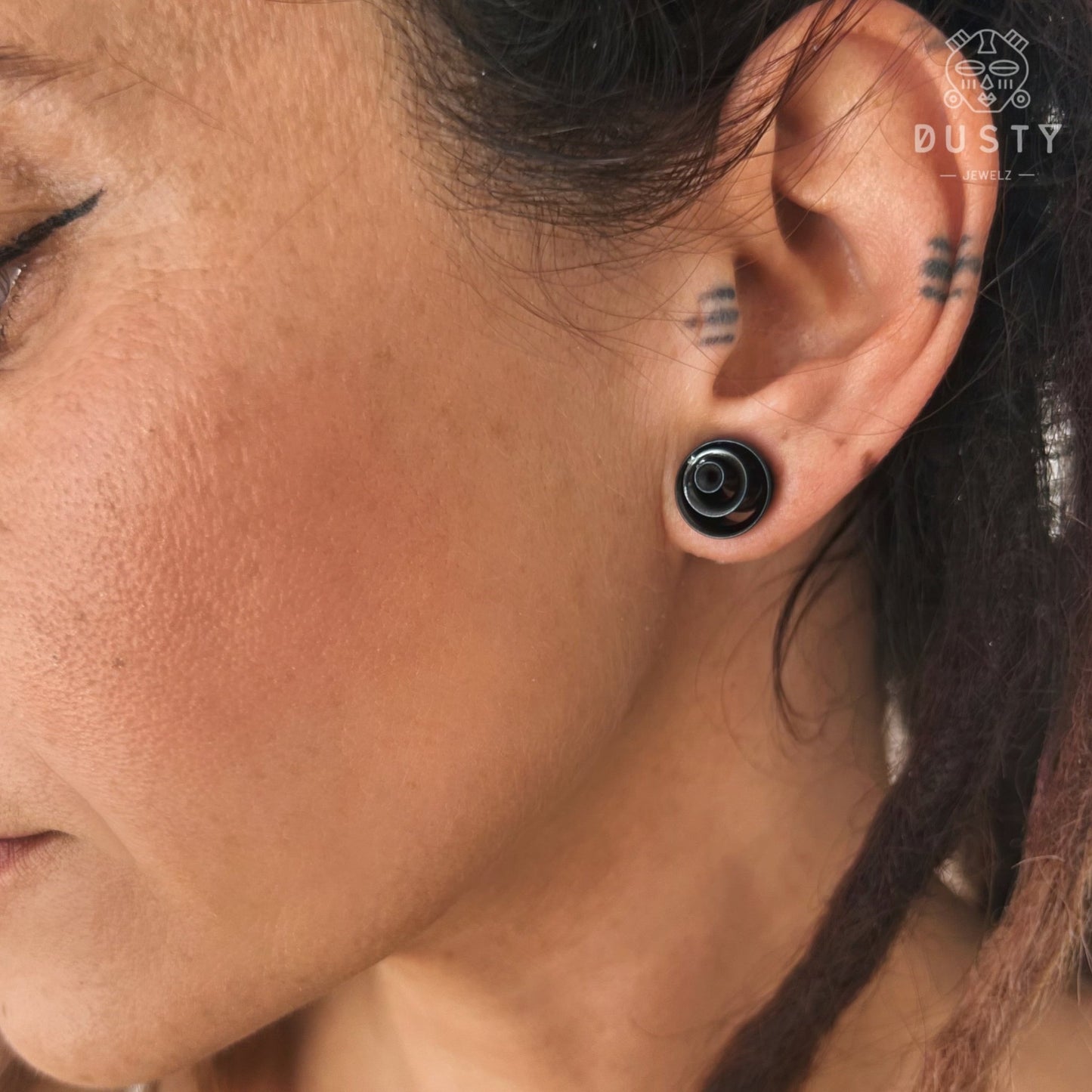 Swirl Ear Tunnels | Spiral Multi Layered Steel Plugs - DustyJewelz