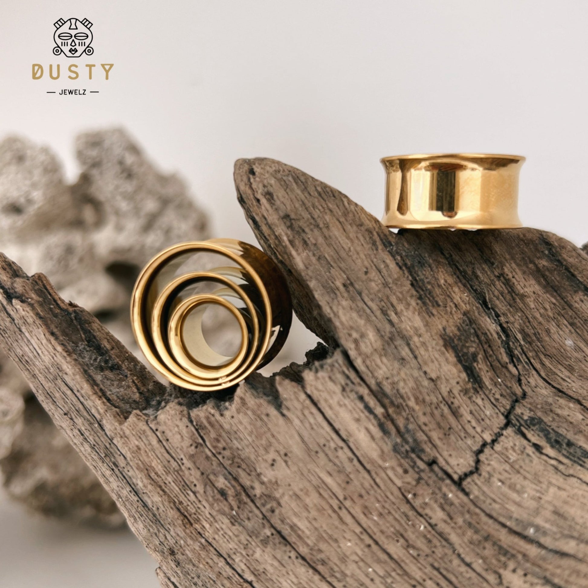 Swirl Ear Tunnels | Spiral Multi Layered Steel Plugs - DustyJewelz