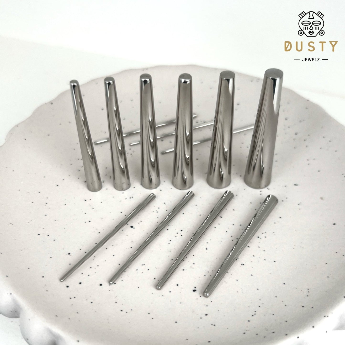 Tapered Insertion Pin | Stainless Steel Expanders - DustyJewelz