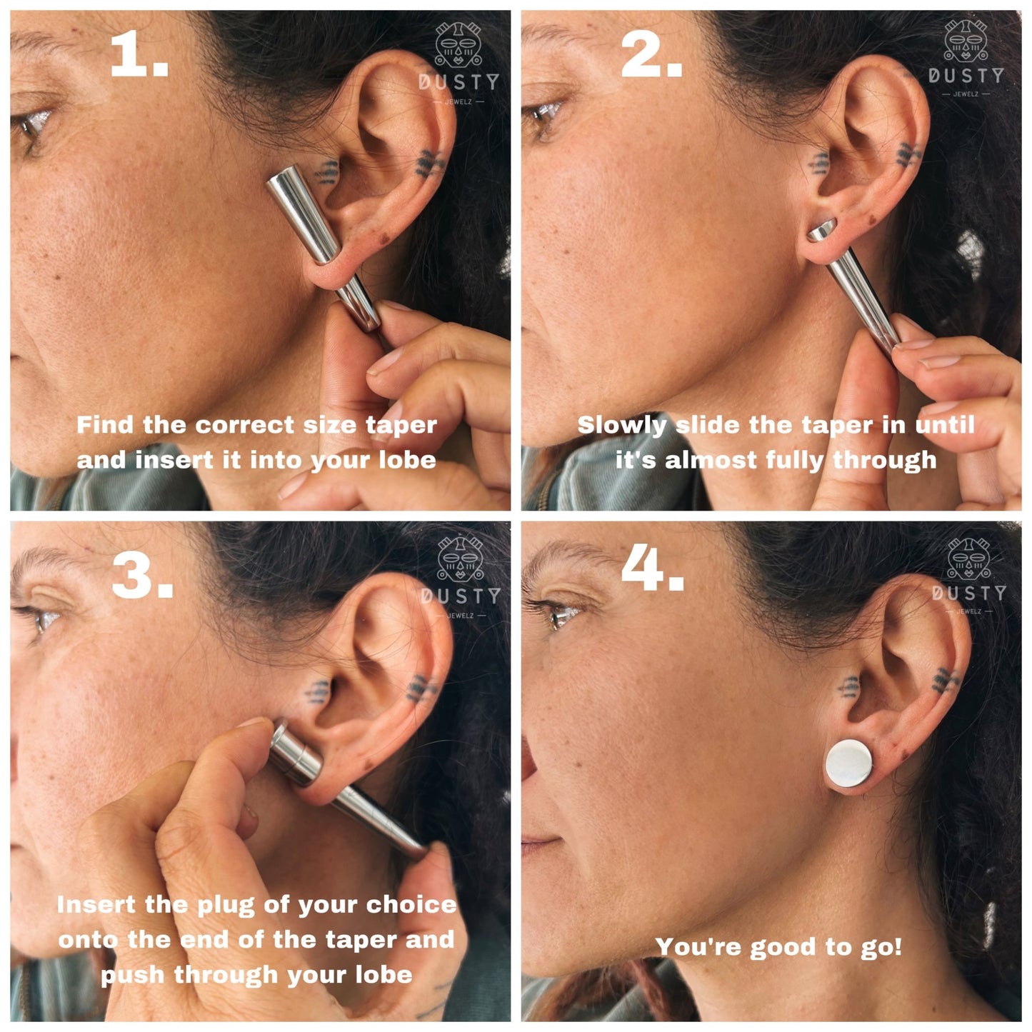 Tapered Insertion Pin | Stainless Steel Expanders - DustyJewelz