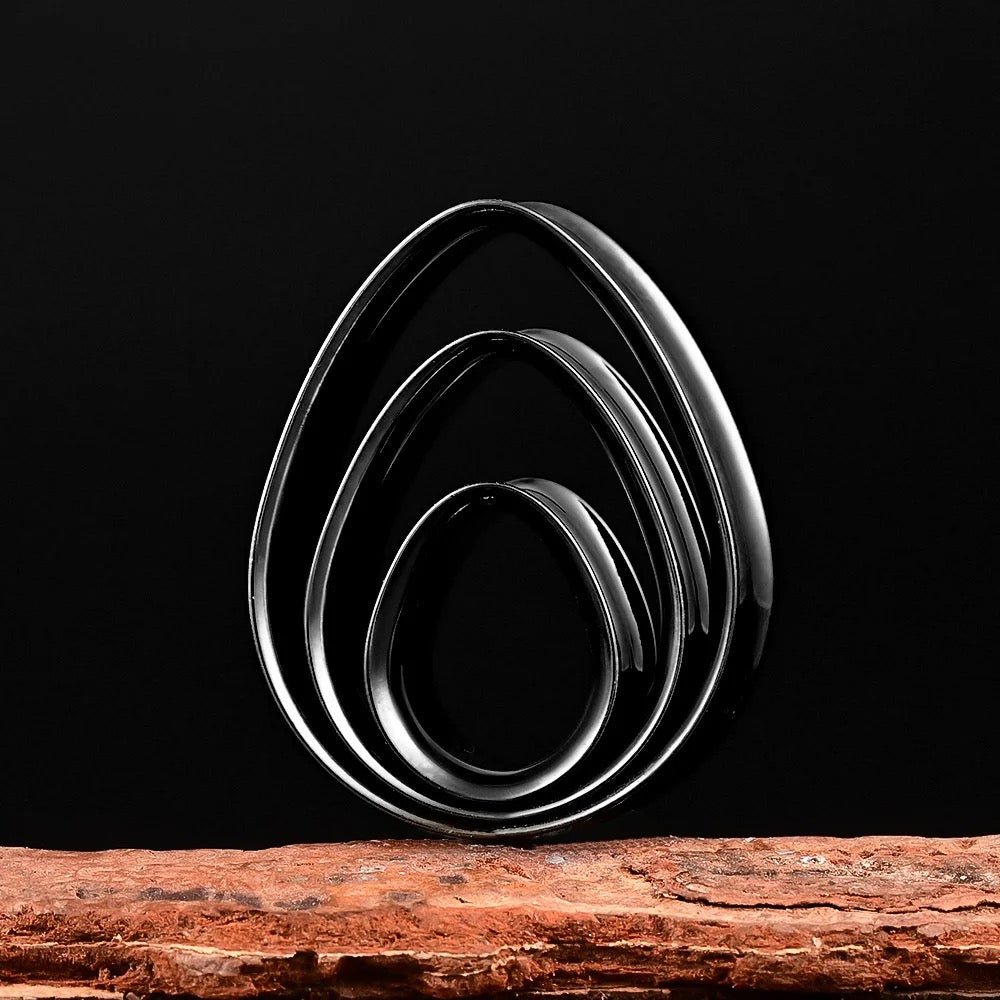 Teardrop Swirl Ear Tunnels | Spiral Multi Layered Steel Plugs - DustyJewelz