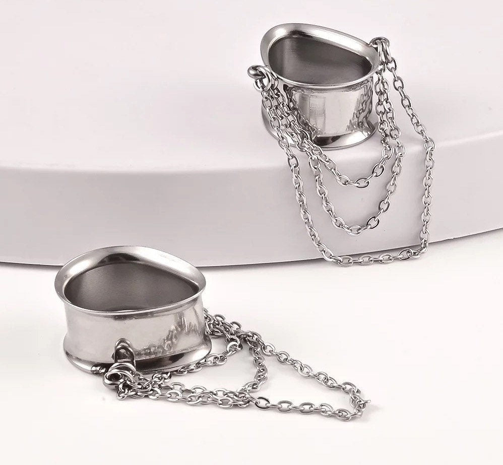 Teardrop Triple Chain Eyelets - DustyJewelz