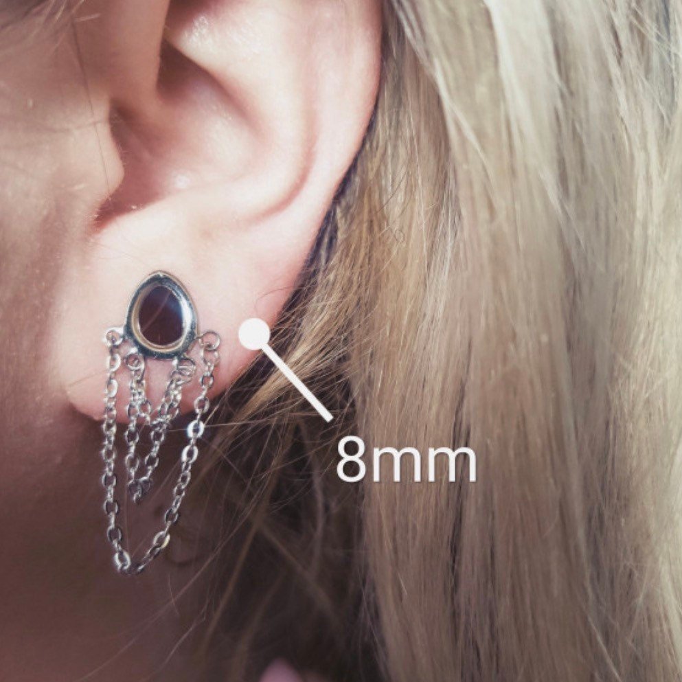 Teardrop Triple Chain Eyelets - DustyJewelz