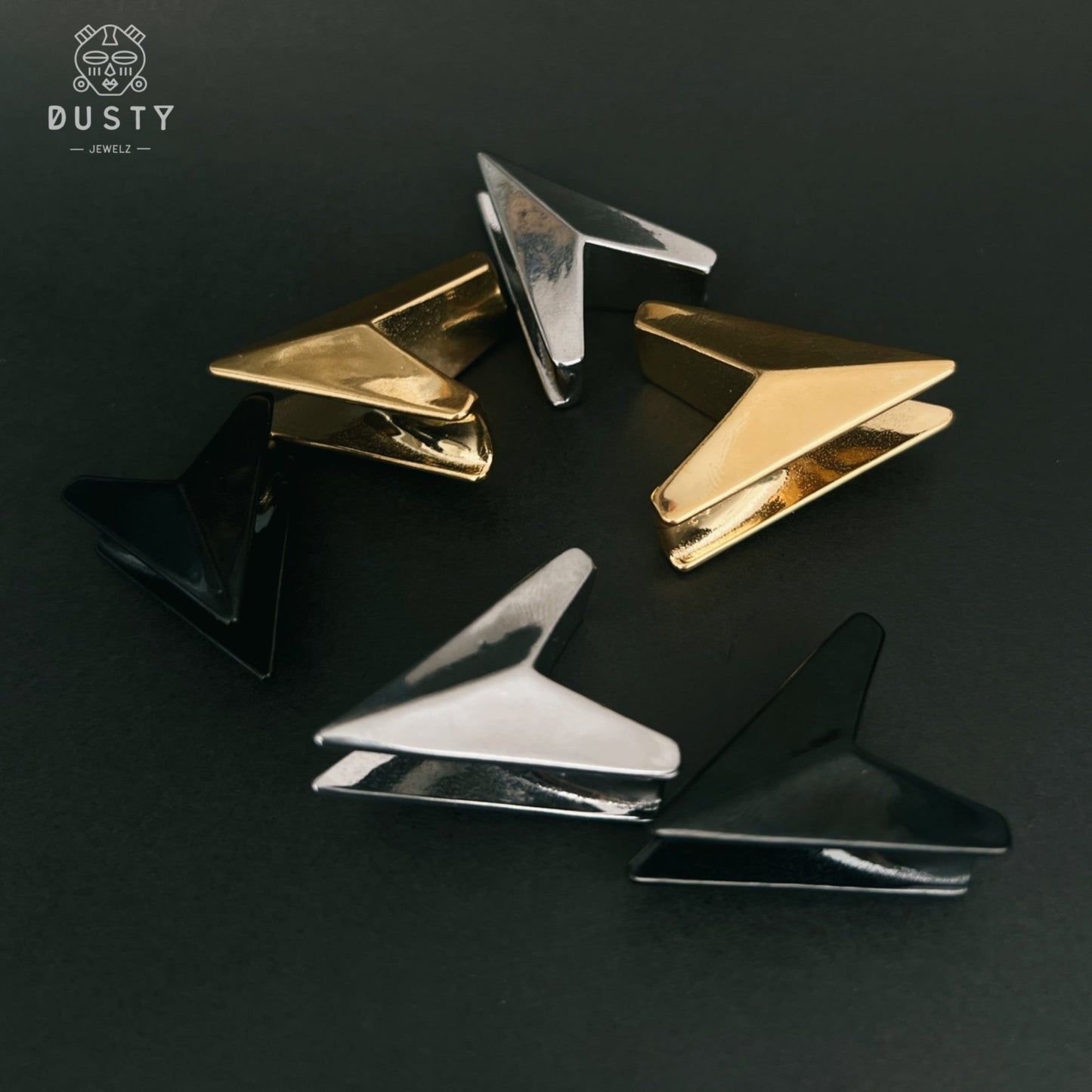Triangle Saddle Plugs | Arrow Head Spreaders - DustyJewelz