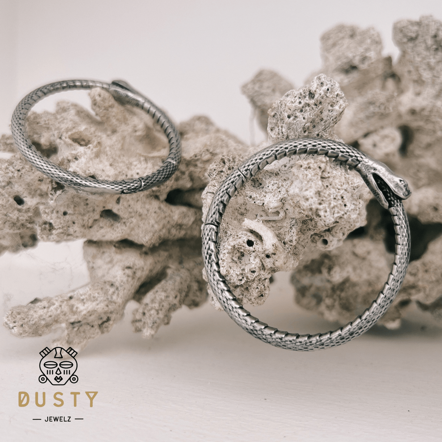 Uroboros Snake Hoop Ear Weights | Lobe Hoops - DustyJewelz