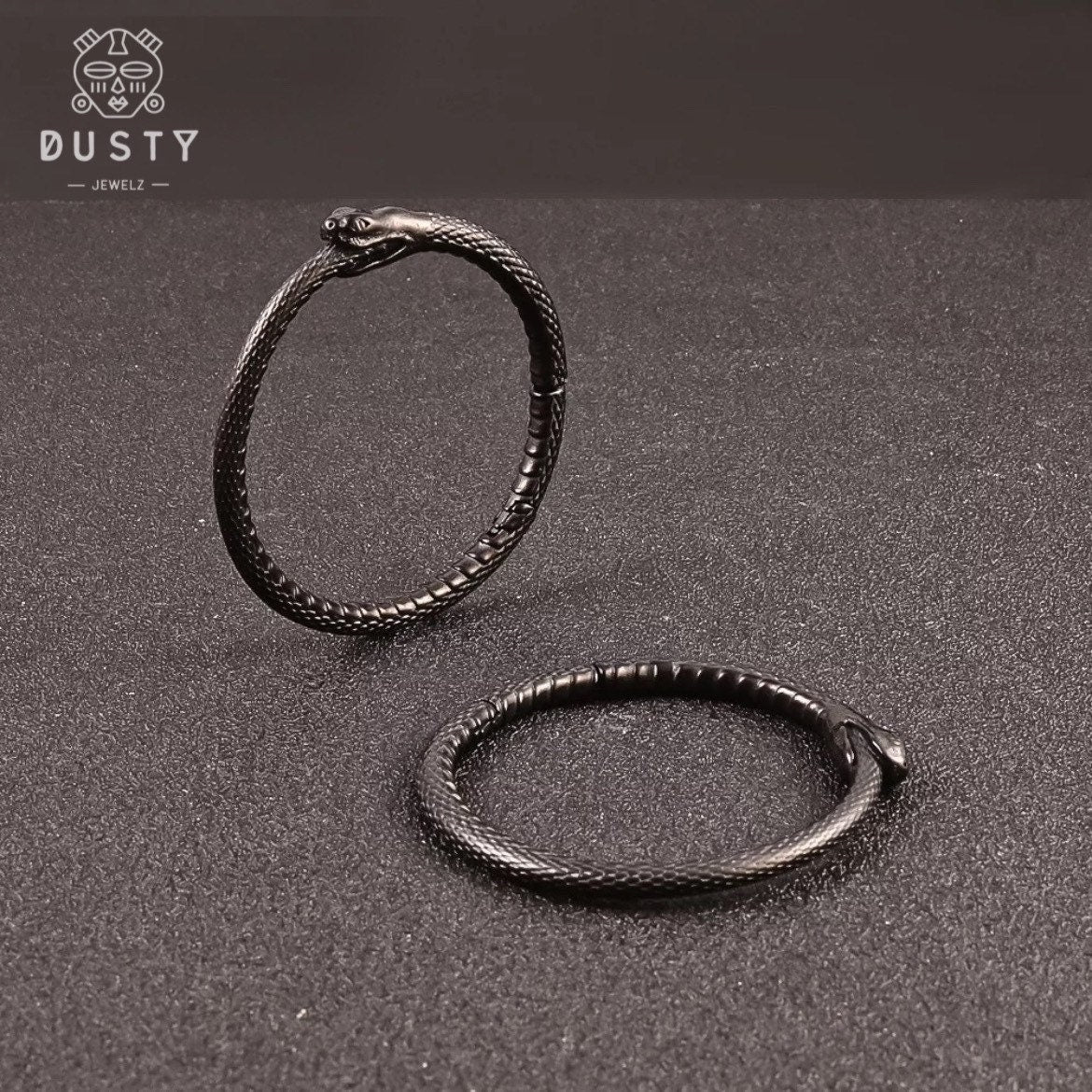 Uroboros Snake Hoop Ear Weights | Lobe Hoops - DustyJewelz