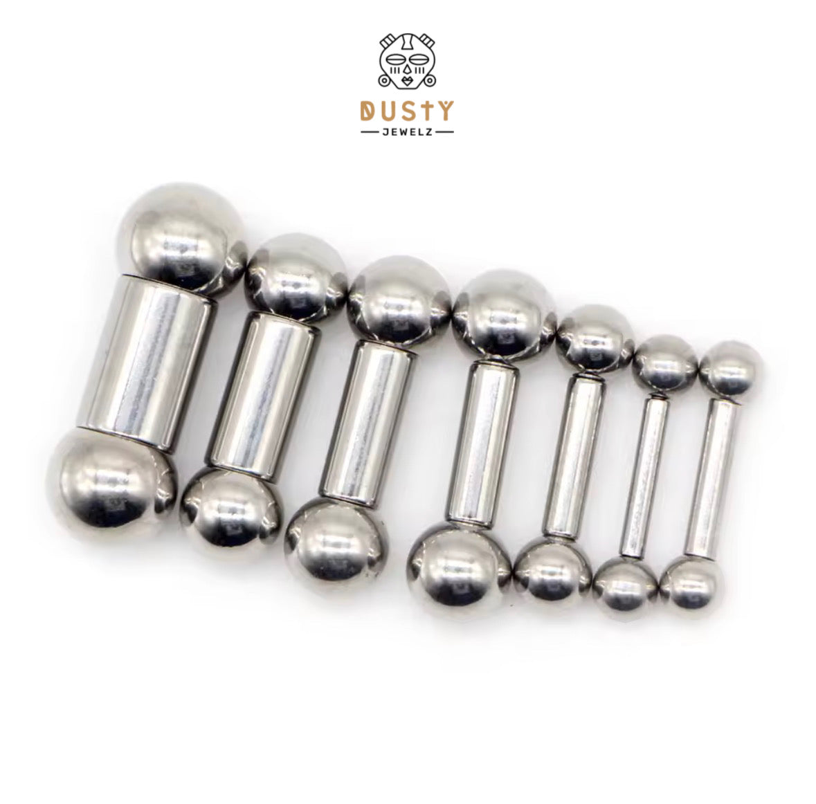 Heavy Gauge Straight Barbell | Tongue | Nipple Piercing Bar