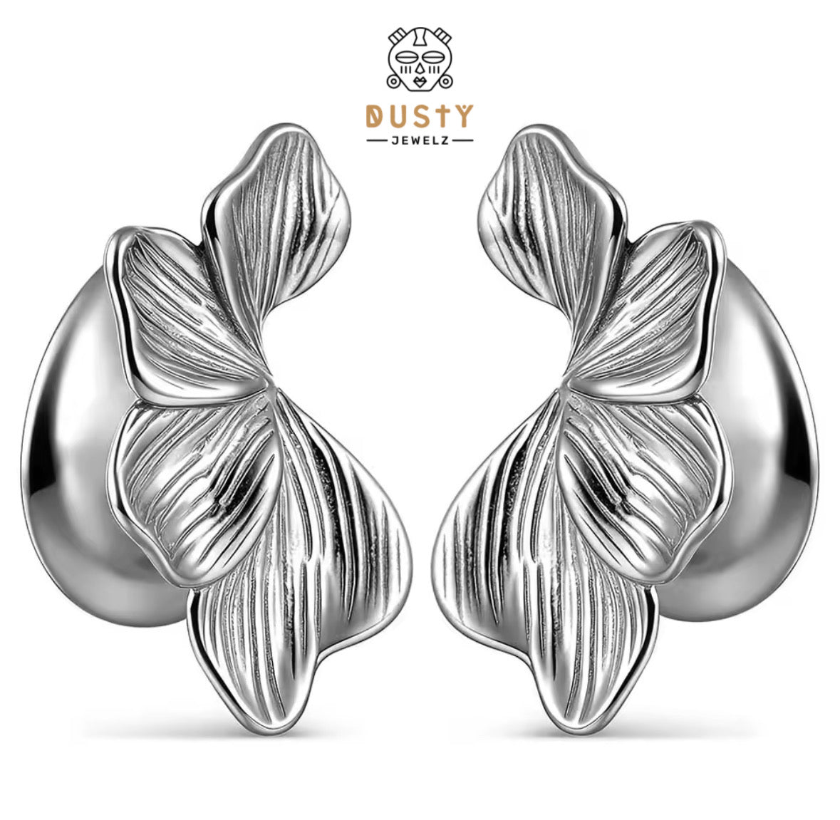 Flower Petal Saddle Ear Plugs – Stainless Steel