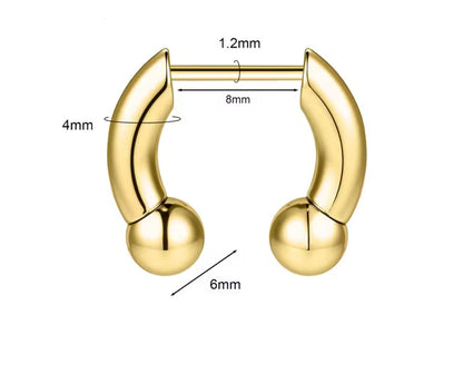 Chunky Faux Septum Ring – 16G Stretched Illusion Look