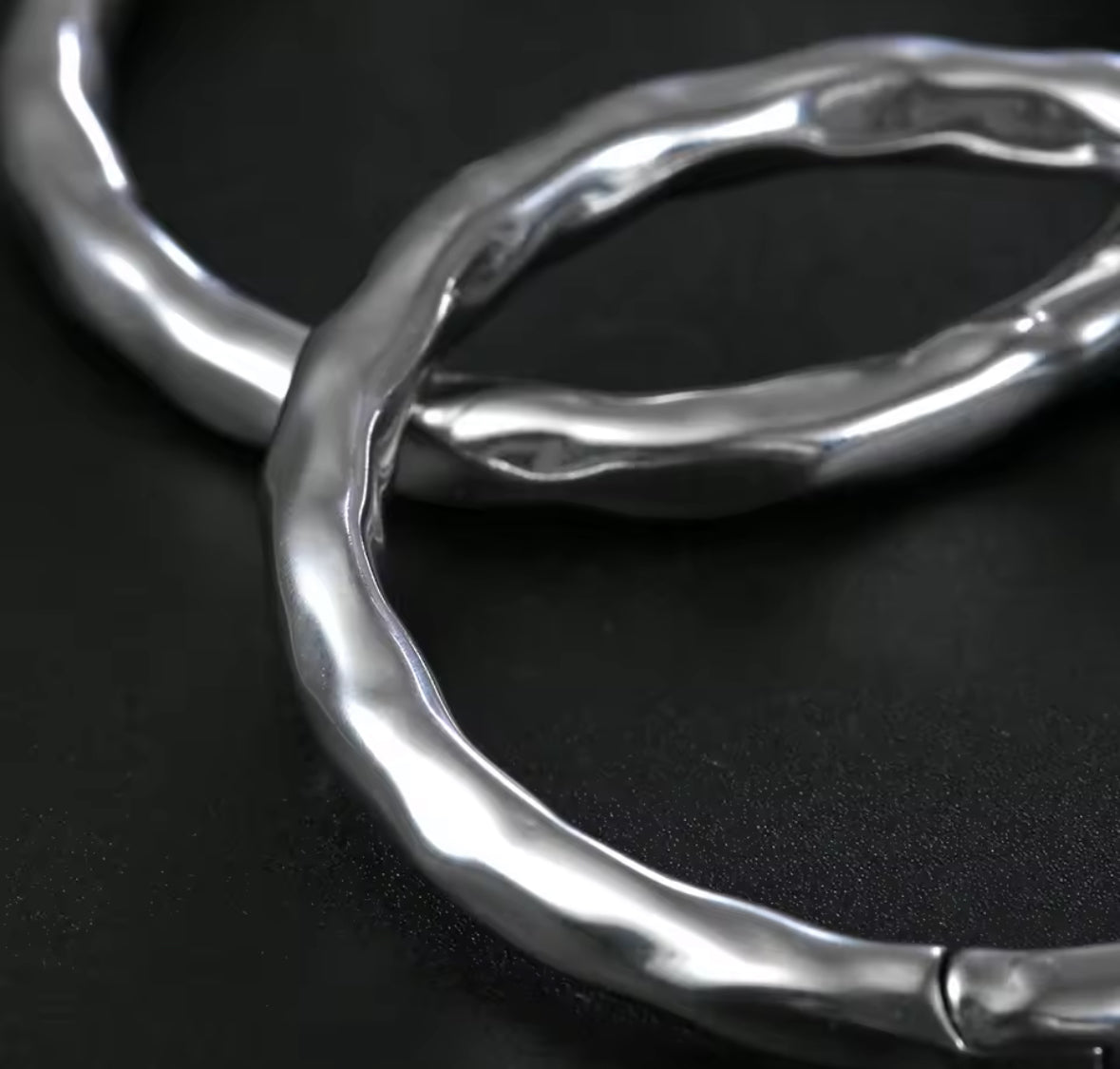 Hammered Hoop Ear Weights