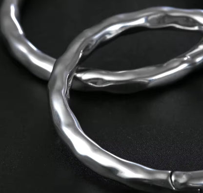 Hammered Hoop Ear Weights