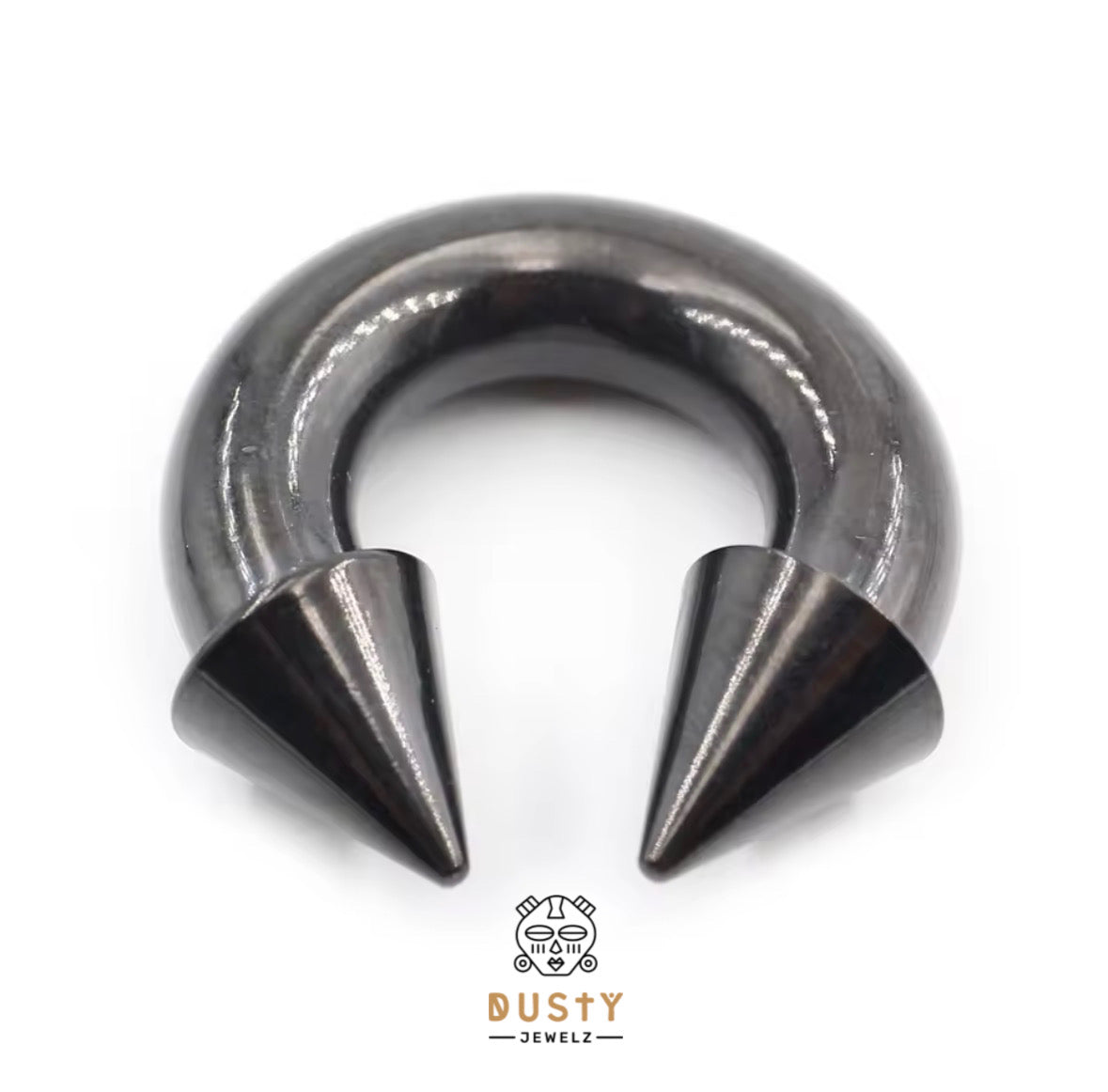 Spiked Circular Barbell | Heavy Gauged Horseshoe