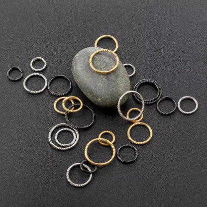 Rope Hinged Piercing Clicker Ring | Surgical Steel | 16G