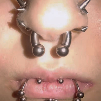 Chunky Faux Septum Ring – 16G Stretched Illusion Look