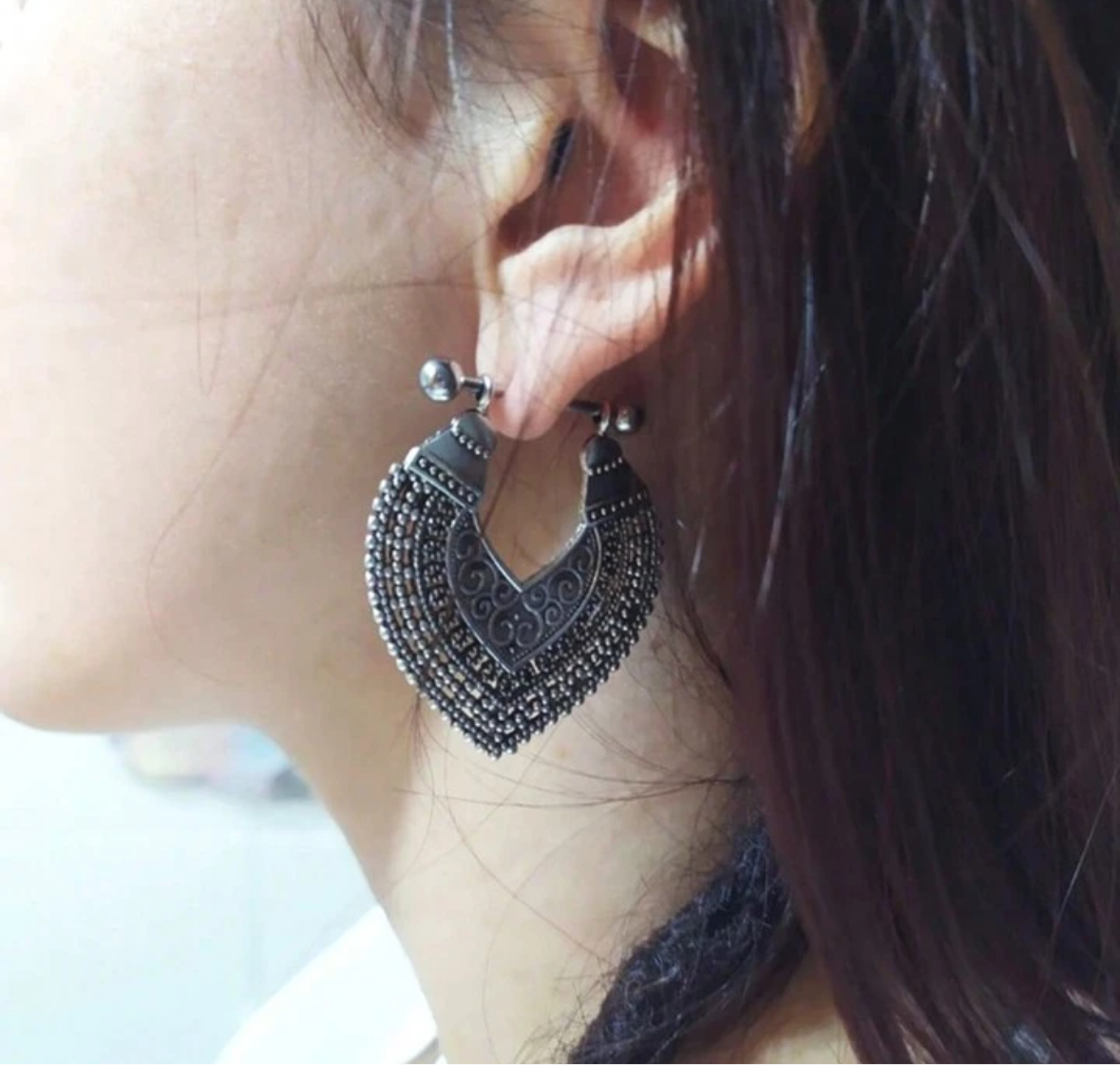 Filigree Shield Barbell Dangle Tunnels | Double Flare Ear Plugs