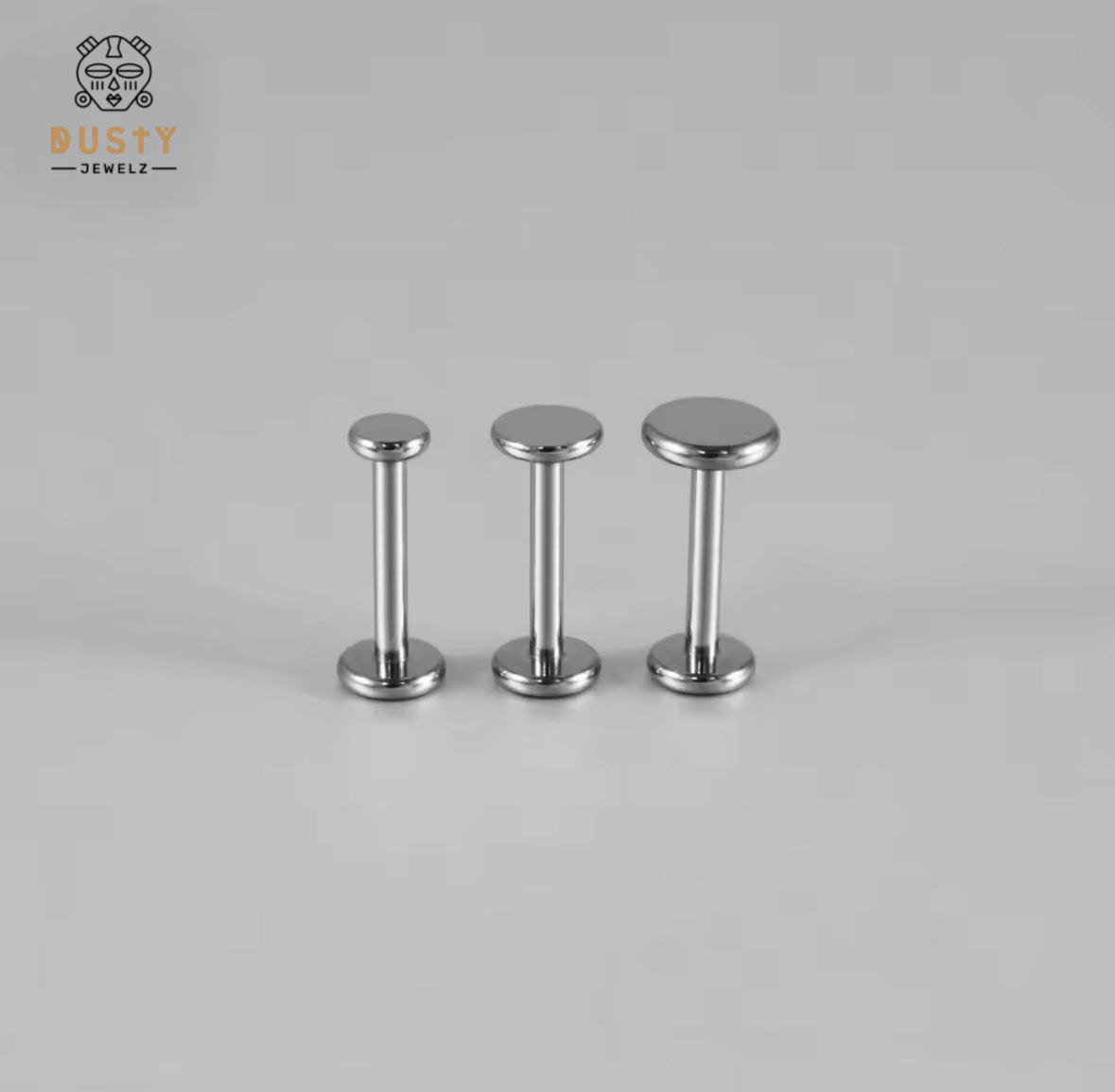 Flat Disc Labret Stud | Titanium | 16G