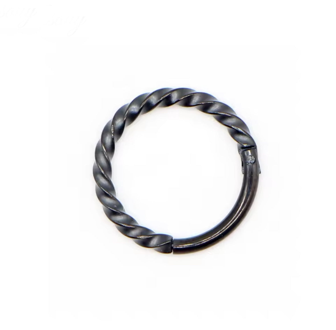 Rope Hinged Piercing Clicker Ring | Surgical Steel | 16G